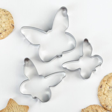 Формы для печенья «Бабочка», набор 3 шт, металл