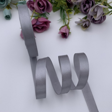 Лента атласная 1 см 25 ярдов серая 059