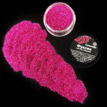 Глиттер съедобный пищевой Caramella Фуксия, 5 гр