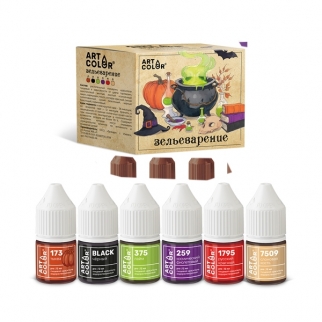 Набор красителей пищевых гелевых водорастворимых Art Color "Зельеварение 6 цветов"