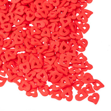 Посыпка сердечки красные двойные с наклоном, 50гр