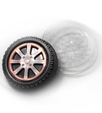 Колесо, форма пластиковая