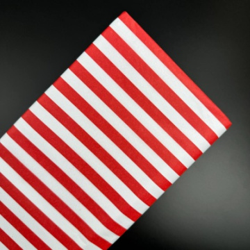 Бумага тишью 50*66 см 10 шт белая в полоску с красным