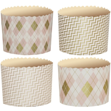 Форма бумажная Ромбики 110*85 мм, Кулич 300-350гр, 10 шт