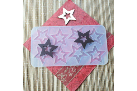 Силиконовый мат для отливки шоколада «Звезды»