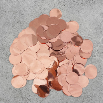 Наполнитель "Конфетти круг", 1,5 см, фольга, цвет розовое золото, 10 г   