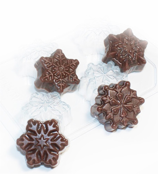 Снежинки мини, форма пластиковая