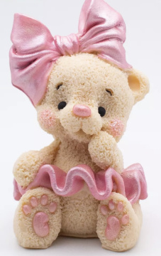 Фигурка из шоколадной глазури Розовый мишка