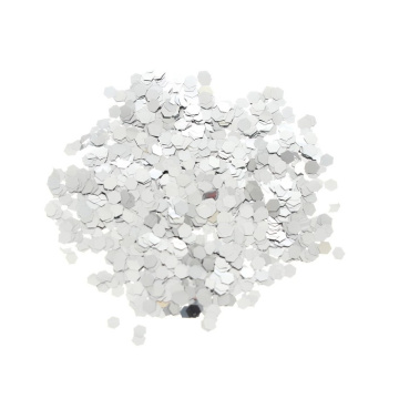 Наполнитель «Конфетти шестиугольник», 3 мм, 10 г, цвет серебряный