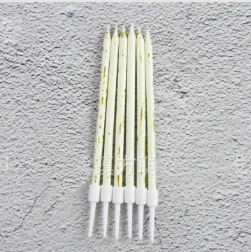 Набор свечей для торта «Гармония» (белое золото, 12 см) 6 шт