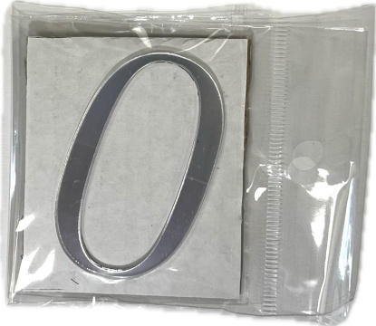 Топпер акриловый 6,5*4см цифра 0, серебро