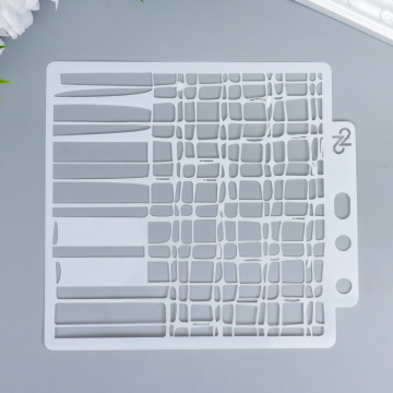 Трафарет пластик "Паутина-клетка" 13х14 см