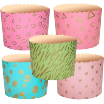 Форма бумажная Пастель Микс 70х60мм, Кулич 100гр, 10шт