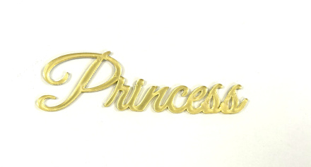 Топпер акриловый "Princess" 7*2 см, золото