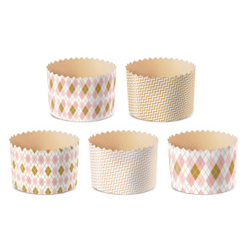 Форма бумажная Ромбики 70*85 мм, Кулич 120-150гр, 10 шт