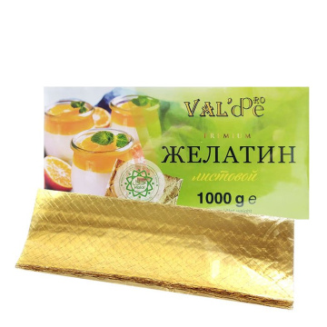 Желатин листовой VALDE, халяль, 180 bloom, 10 листов