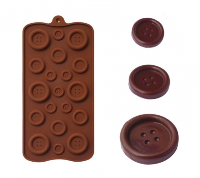 Форма силиконовая для шоколада «Пуговицы»