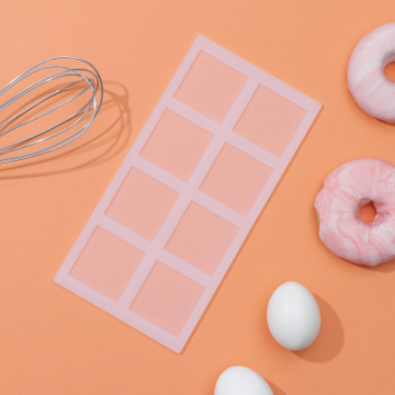 Силиконовый коврик для айсинга «Квадрат», 8 ячеек, 22,5×11×0,3 см, цвет прозрачный