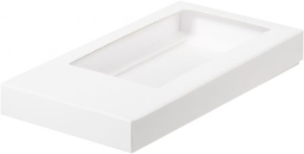 Коробка под дубайский шоколад с окном 155*75*25 мм (белая)