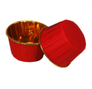 Капсулы усиленные 50х40 мм (Золото+ красные) 10шт