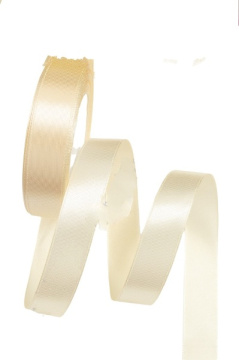 Лента атласная 1 см 25 ярдов бежевая 87
