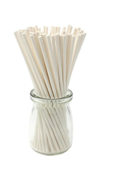 Палочки бумажные для леденцов и кейкпопсов (белые, 20 см, d - 3 мм) 50 шт