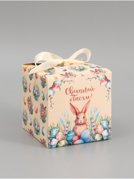 Коробка складная «Светлой Пасхи», 12×12×12 см