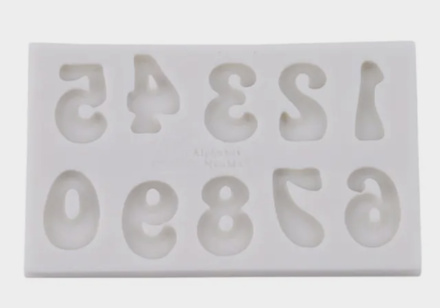 Силиконовый молд цифры 2 см