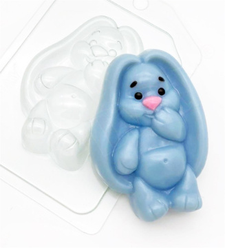 Зайка ушастый, форма пластиковая