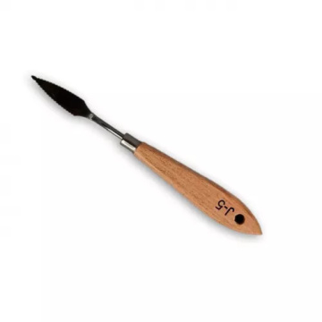 Лопатка угловая с дер. ручкой с рифлеными краями (Мастихин), 4,5см