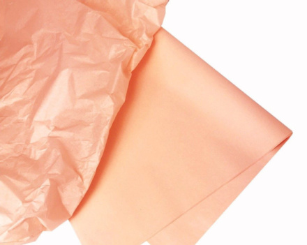 Бумага тишью 50*66 см 10 шт. персиковая