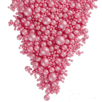 № 105 Рисовое драже в глазури микс Жемчуг розовый, 100г 