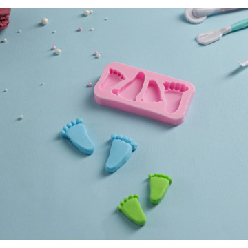 Молд Доляна «Следы», 9×4,7×1,3 см, цвет розовый