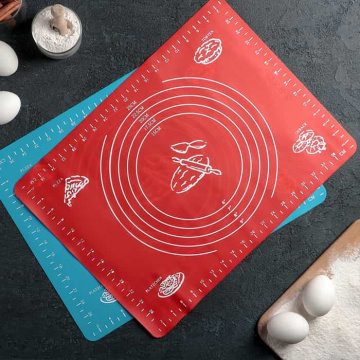 Силиконовый коврик с разлиновкой 38×28 см, цвет МИКС