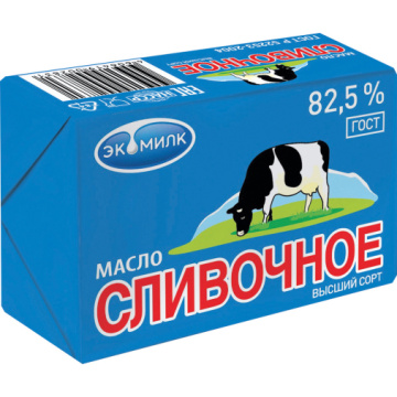 Масло Сливочное Экомилк 82,5%, 450г