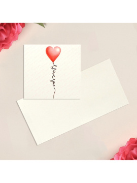 Открытка-мини I Love you, сердечко, 7×7 см