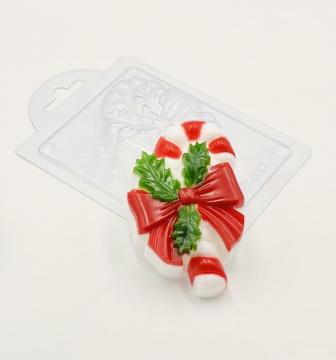 Карамельная трость, форма для шоколада пластиковая