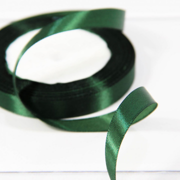 Лента атласная 1 см 25 ярдов зеленая 