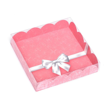 Коробка для печенья, "Розовый бант" 15 х 15 х 3