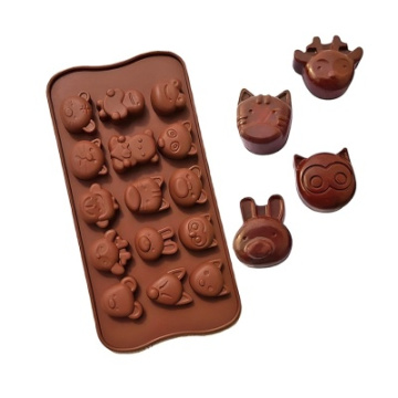 Форма силиконовая для шоколада «Зоопарк», 15 ячеек