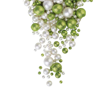 № 794 Рисовое драже в глазури Блеск Салатовый/Белоснежный, 50гр