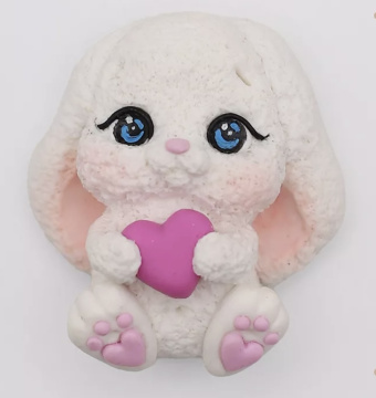 Силиконовый молд Зайка с сердечком