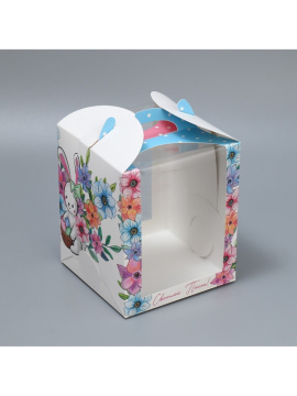 Коробка под кулич «Светлой Пасхи!», 15×15×18 см