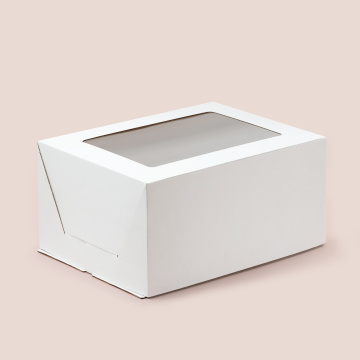 Коробка для торта с окном, 300*400*190 мм, гофрокартон