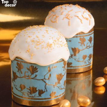 Форма бумажная Магнолия 90х90мм, Кулич 200гр, 10шт