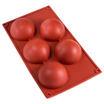 Силиконовая форма «Полусфера» 8 см, 5 ячеек