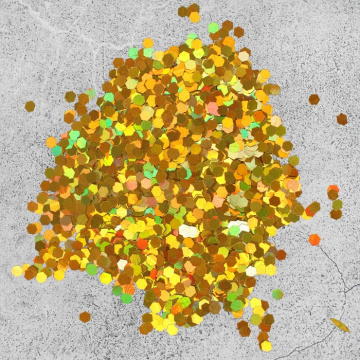 Наполнитель «Конфетти шестиугольник», 3 мм, 10 г, цвет золотой