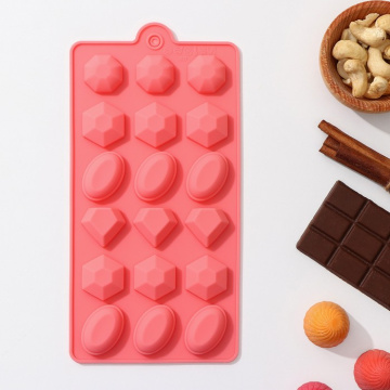 Форма силиконовая «Кристаллы» 22×11 см, 18 ячеек (3,2×2,5 см)