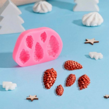 Силиконовый молд «Шишки», 10,2×7×1,6 см