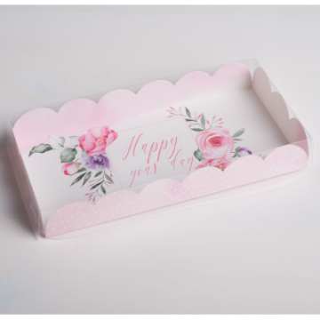 Коробка для кондитерских изделий «Happy your day», 21 × 10,5 × 3 см